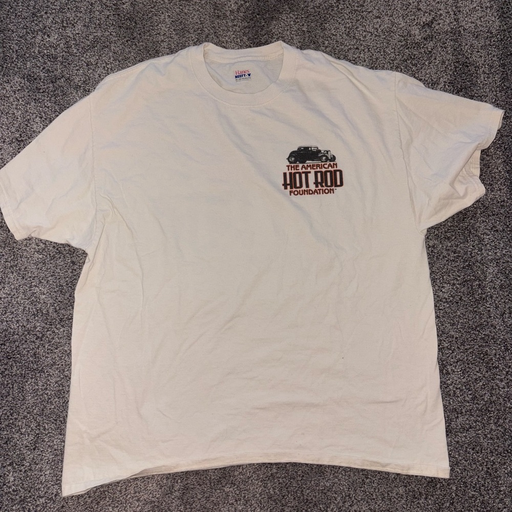 White Vintage American Hot Rod T-Shirt